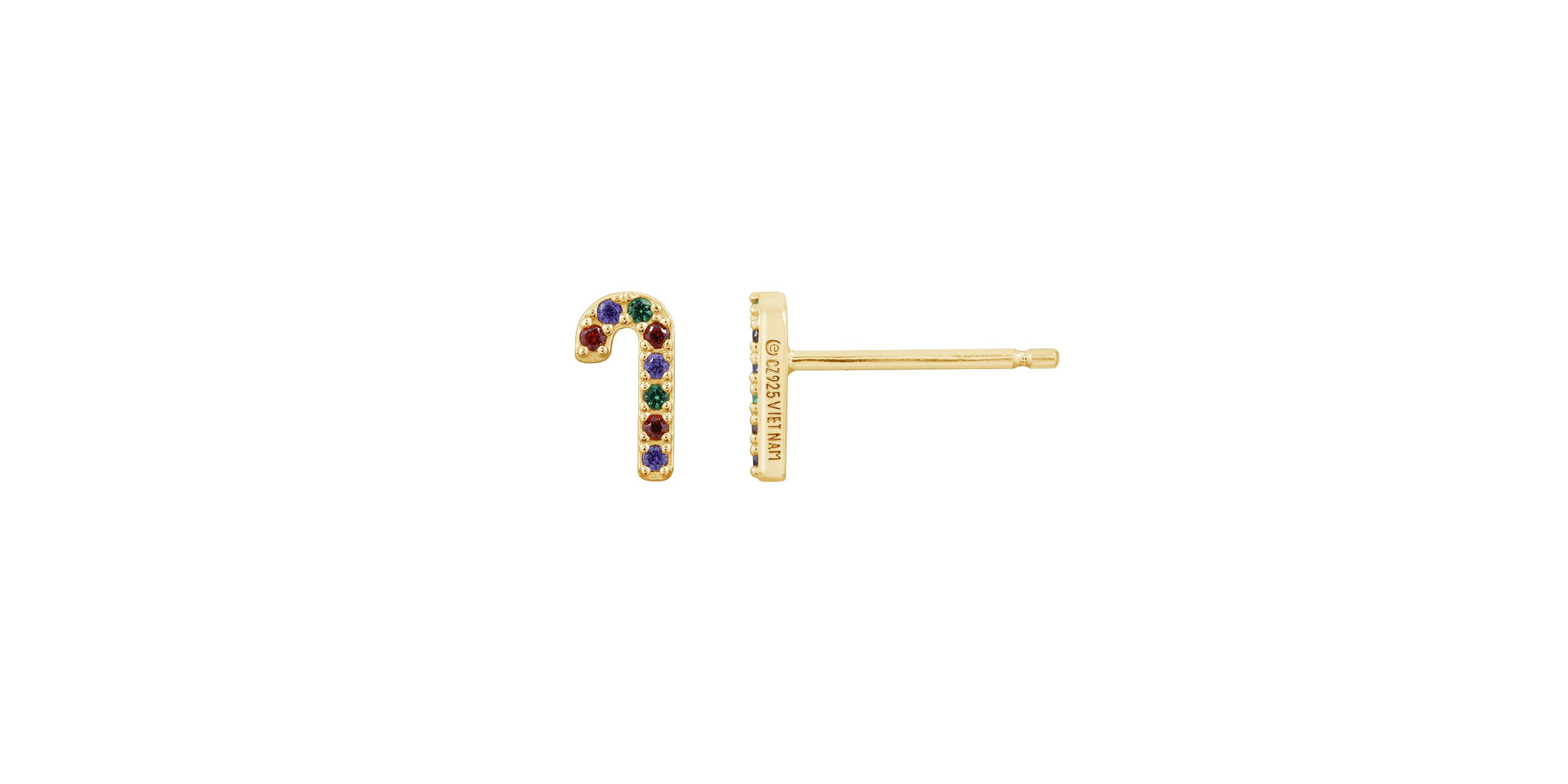 Yellow Gold Clad Sterling Silver Earrings