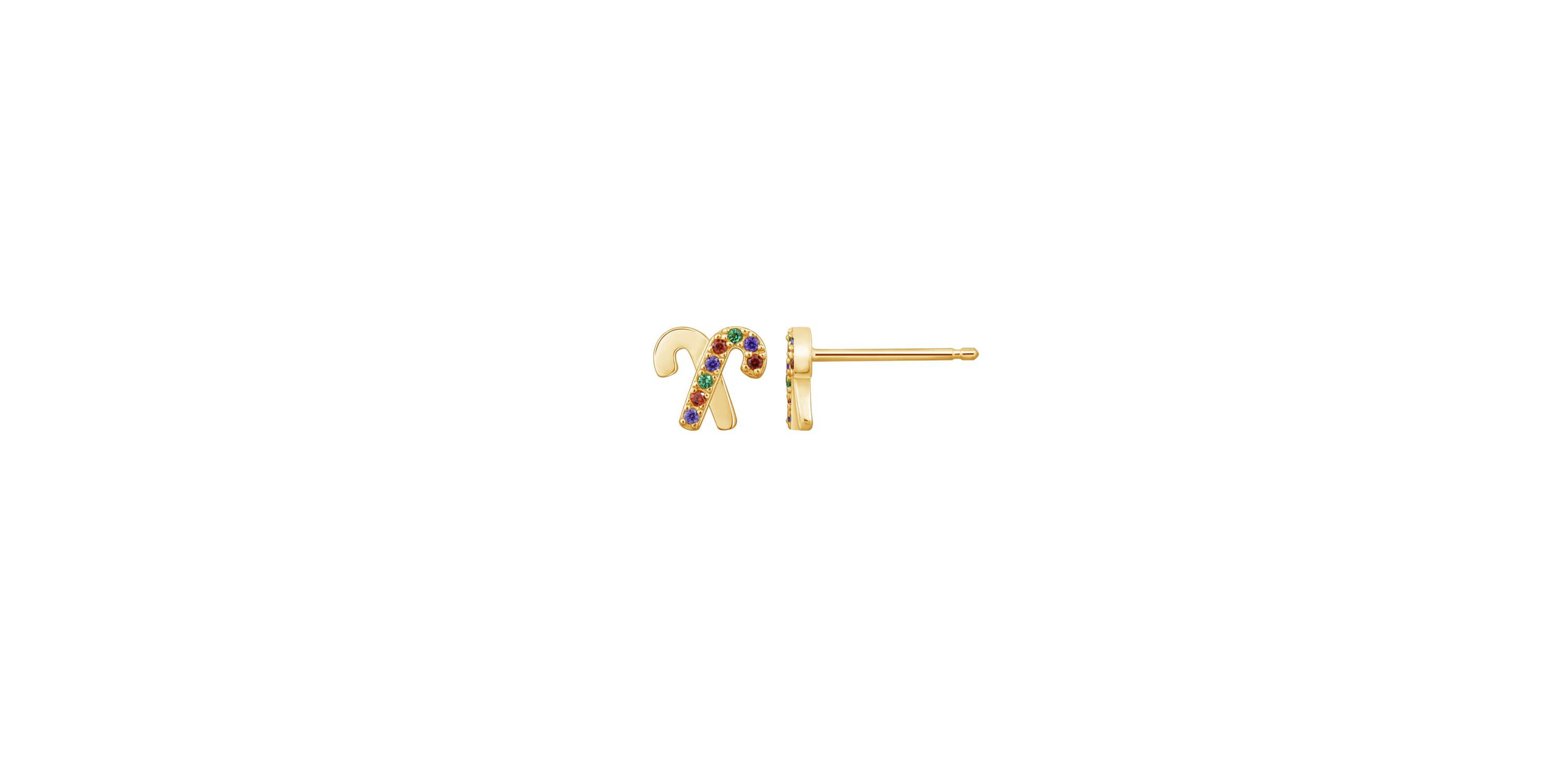 Yellow Gold Clad Sterling Silver Earrings