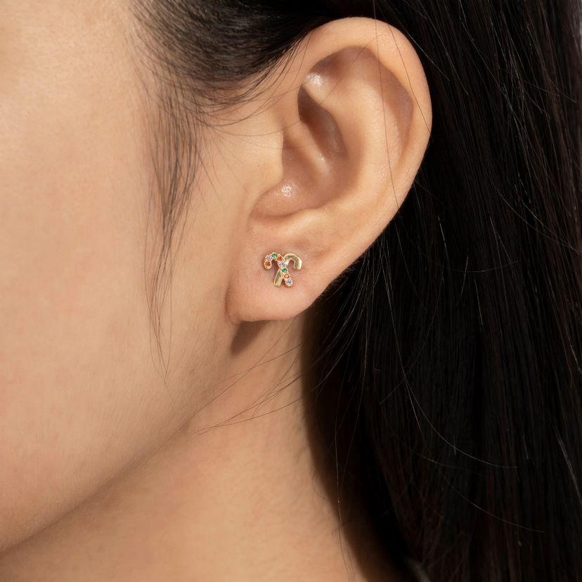 Yellow Gold Clad Sterling Silver Earrings