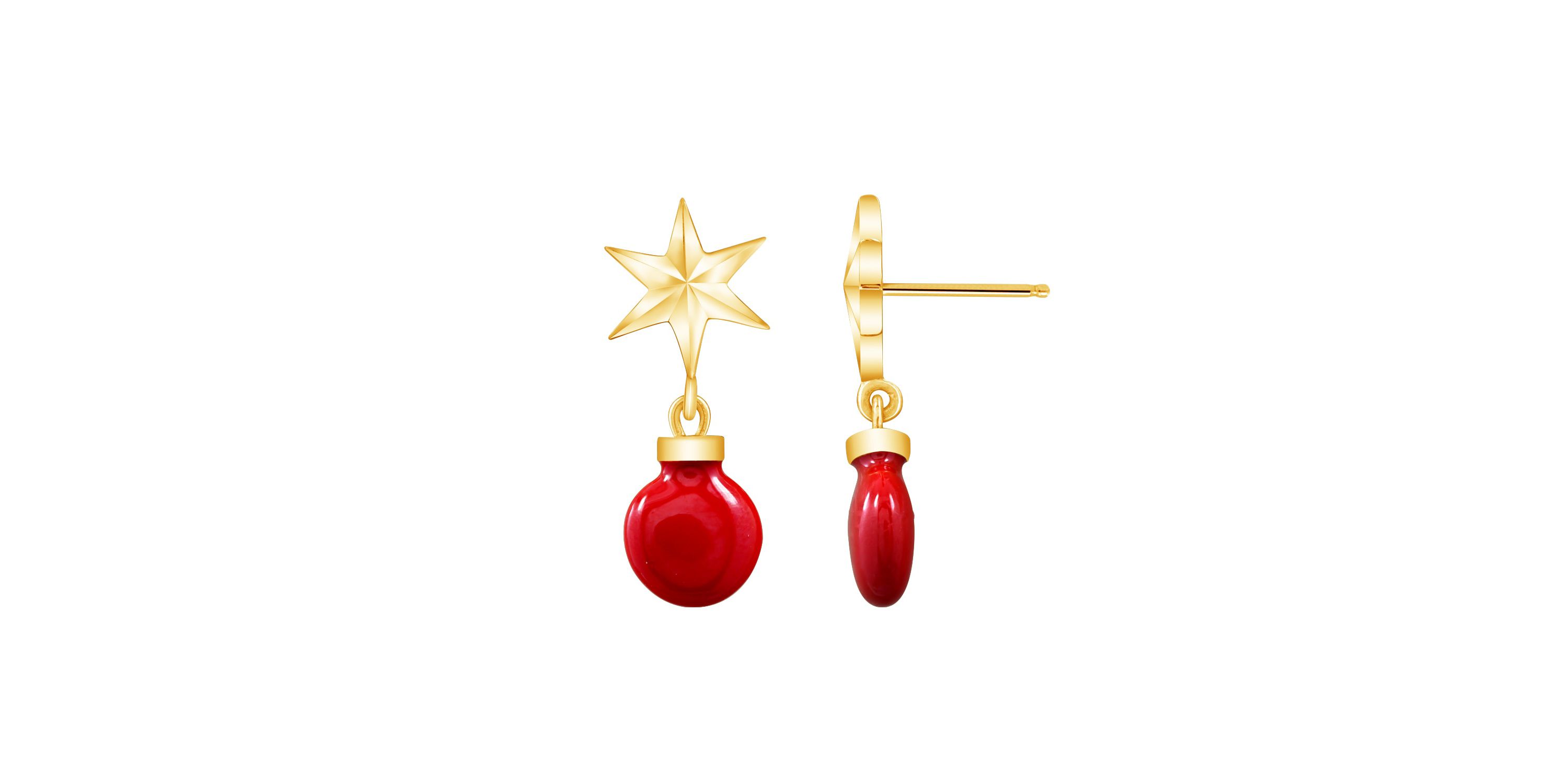 Yellow Gold Clad Sterling Silver Earrings