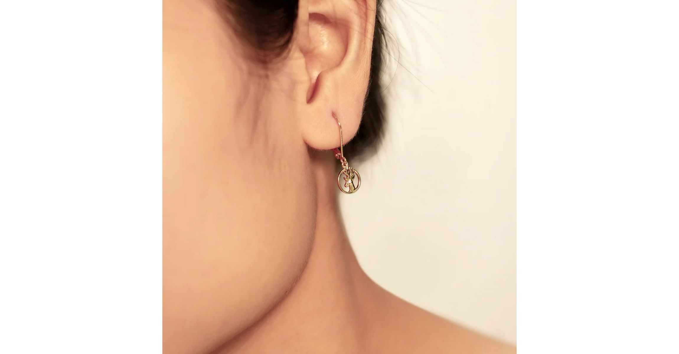Lab Created Yellow Gold Clad Sterling Silver Earrings