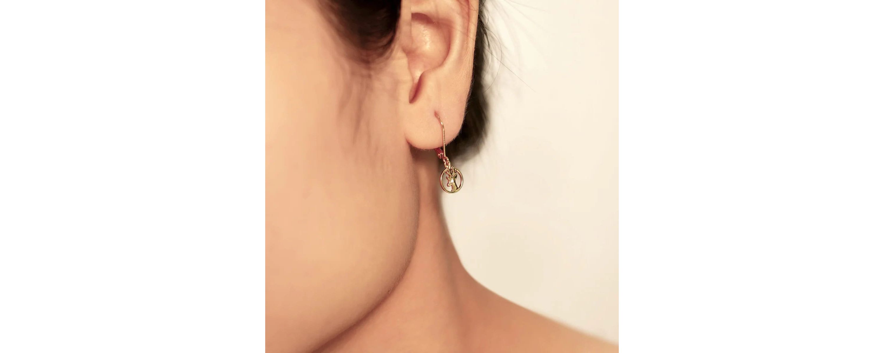 Lab Created Yellow Gold Clad Sterling Silver Earrings