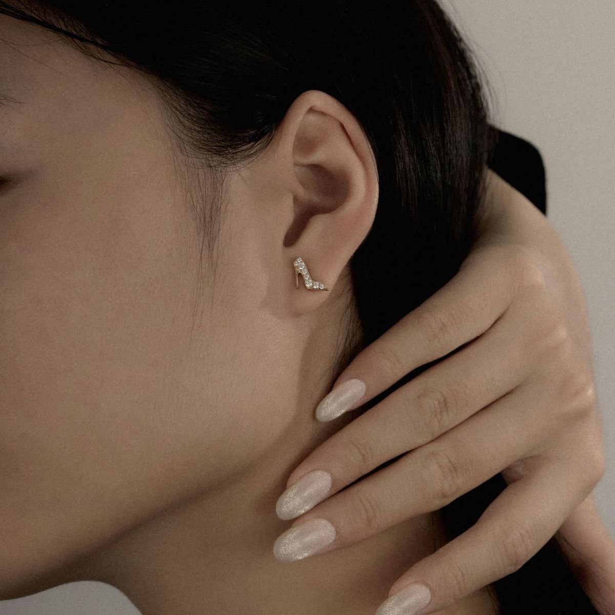 Lab Created 14K Yellow Gold Plated Sterling Silver Cubic Zirconia High Heel Earrings