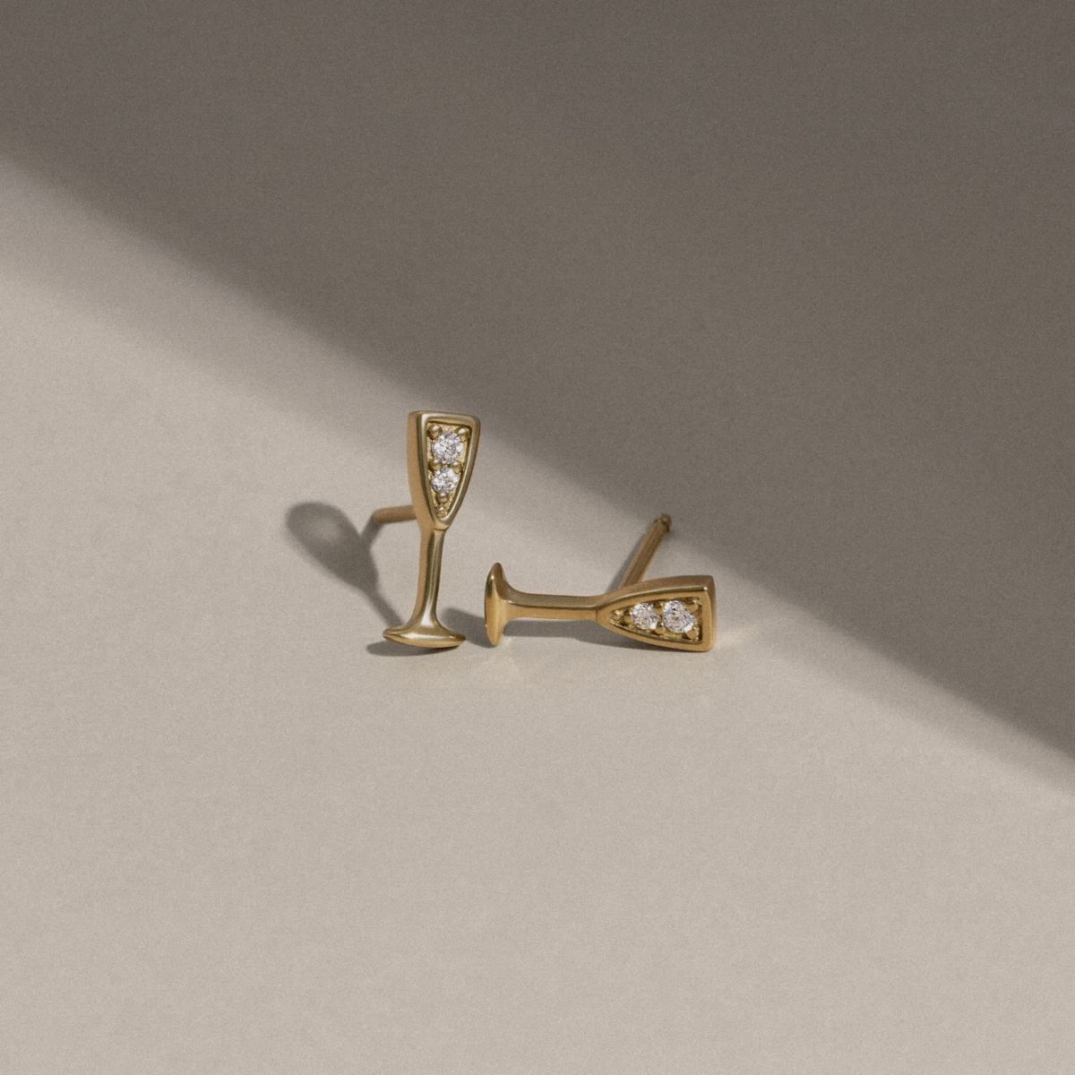 Lab Created 14K Yellow Gold Plated Sterling Silver Cubic Zirconia Cocktail Glass Earrings