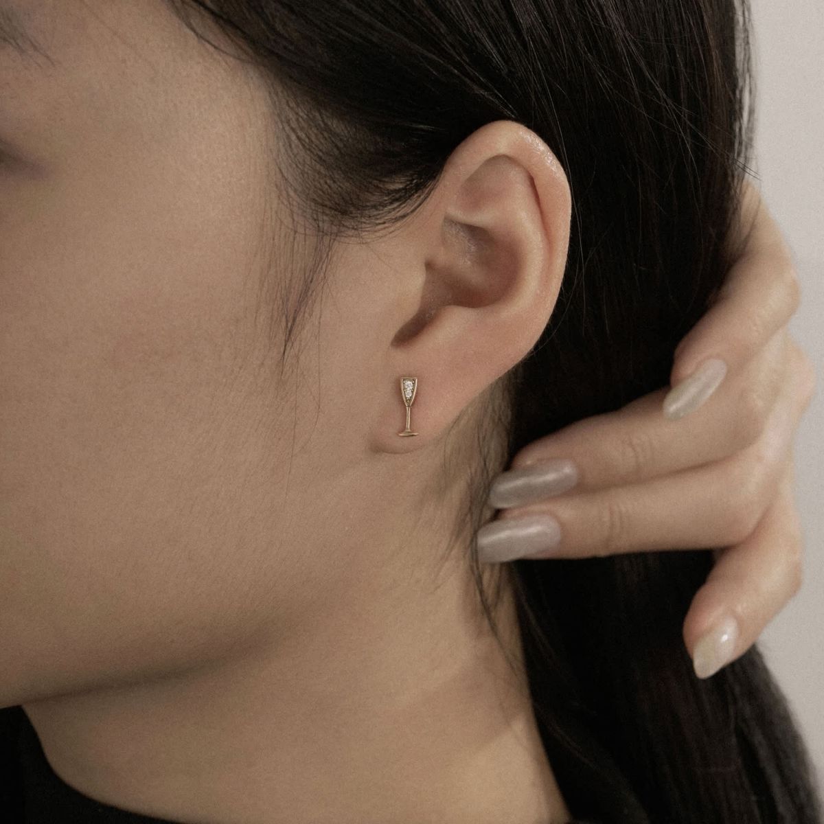 Lab Created 14K Yellow Gold Plated Sterling Silver Cubic Zirconia Cocktail Glass Earrings