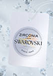 4 Millimeter Swarovski® Zirconia Round-Cut Station Necklace in Platinum Plated Sterling Silver