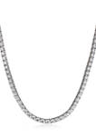 45 ct. t.w. Swarovski® Zirconia Round-Cut Tennis Necklace (5 mm) in Platinum Plated Sterling Silver