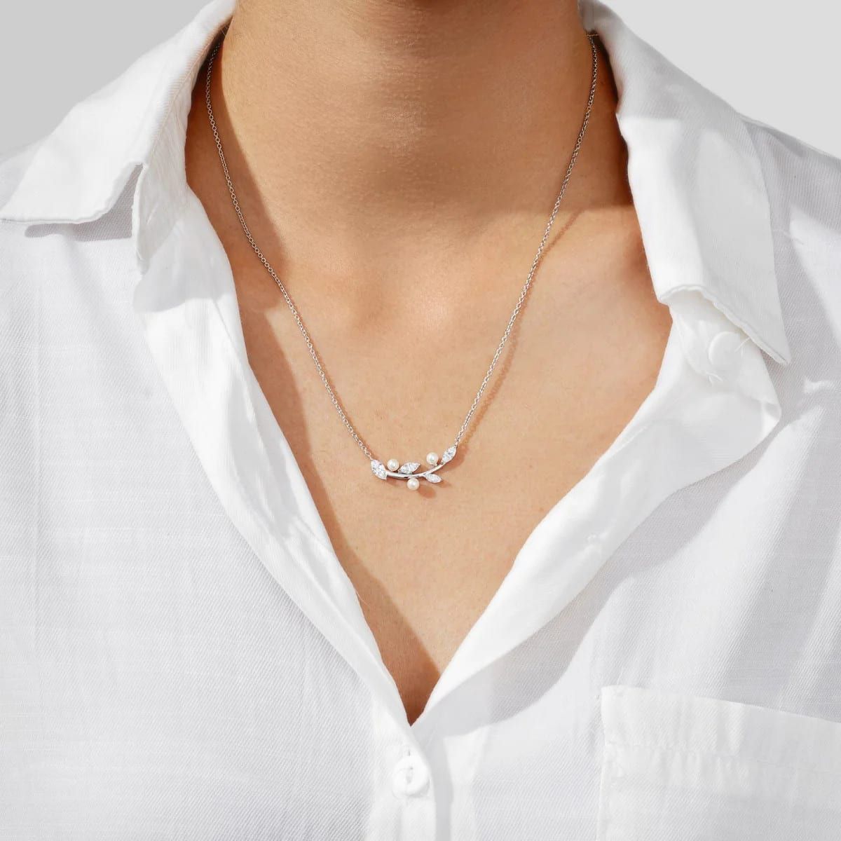 Platinum clad Sterling Silver Necklace