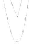 Platinum Plated Sterling Silver 6.54 ct. t.w. Swarovski® Cubic Zirconia Cluster Station Necklace, 36 inch