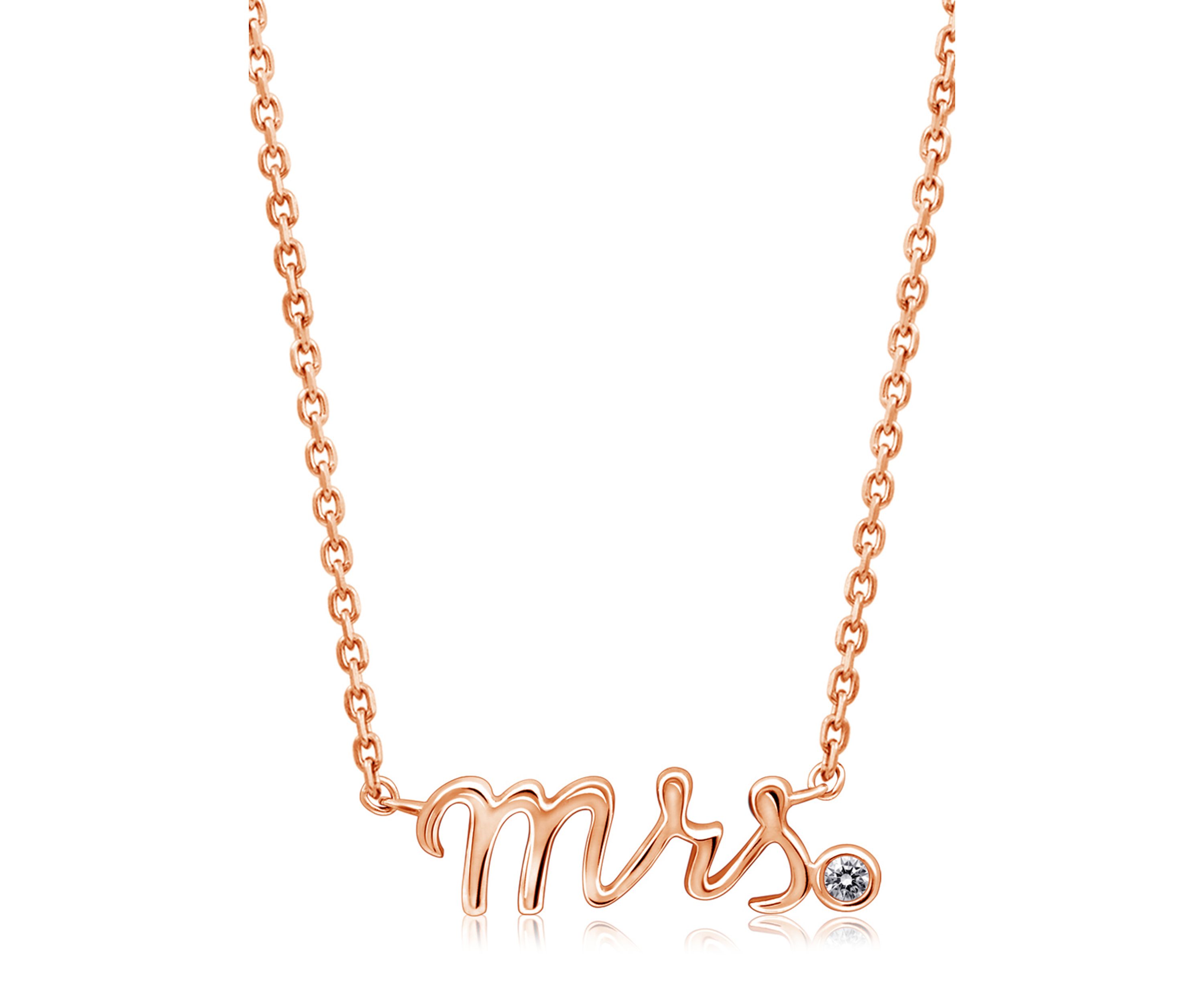 1/10 ct. t.w. Swarovski® Zirconia Mrs Pendant Necklace