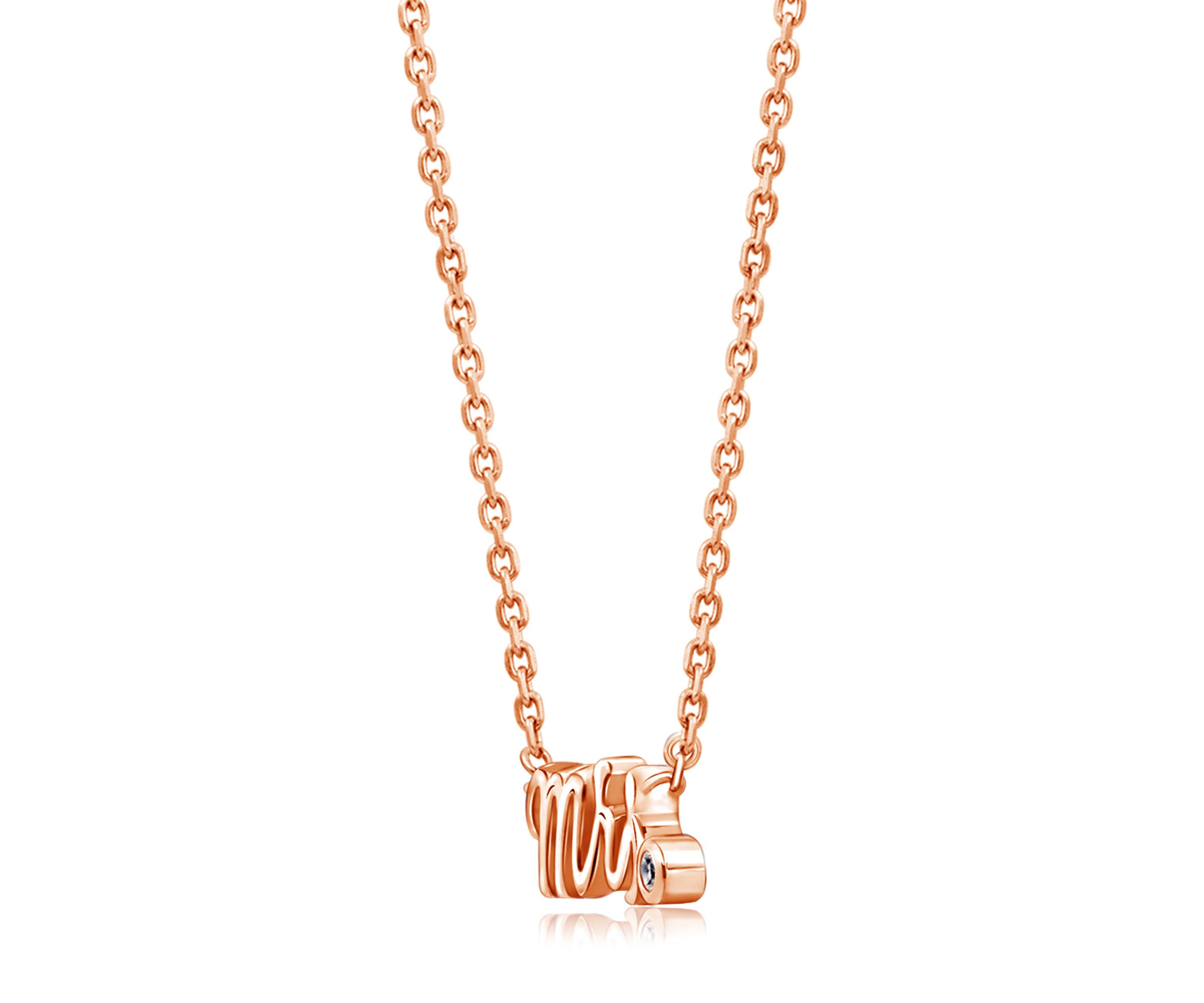1/10 ct. t.w. Swarovski® Zirconia Mrs Pendant Necklace