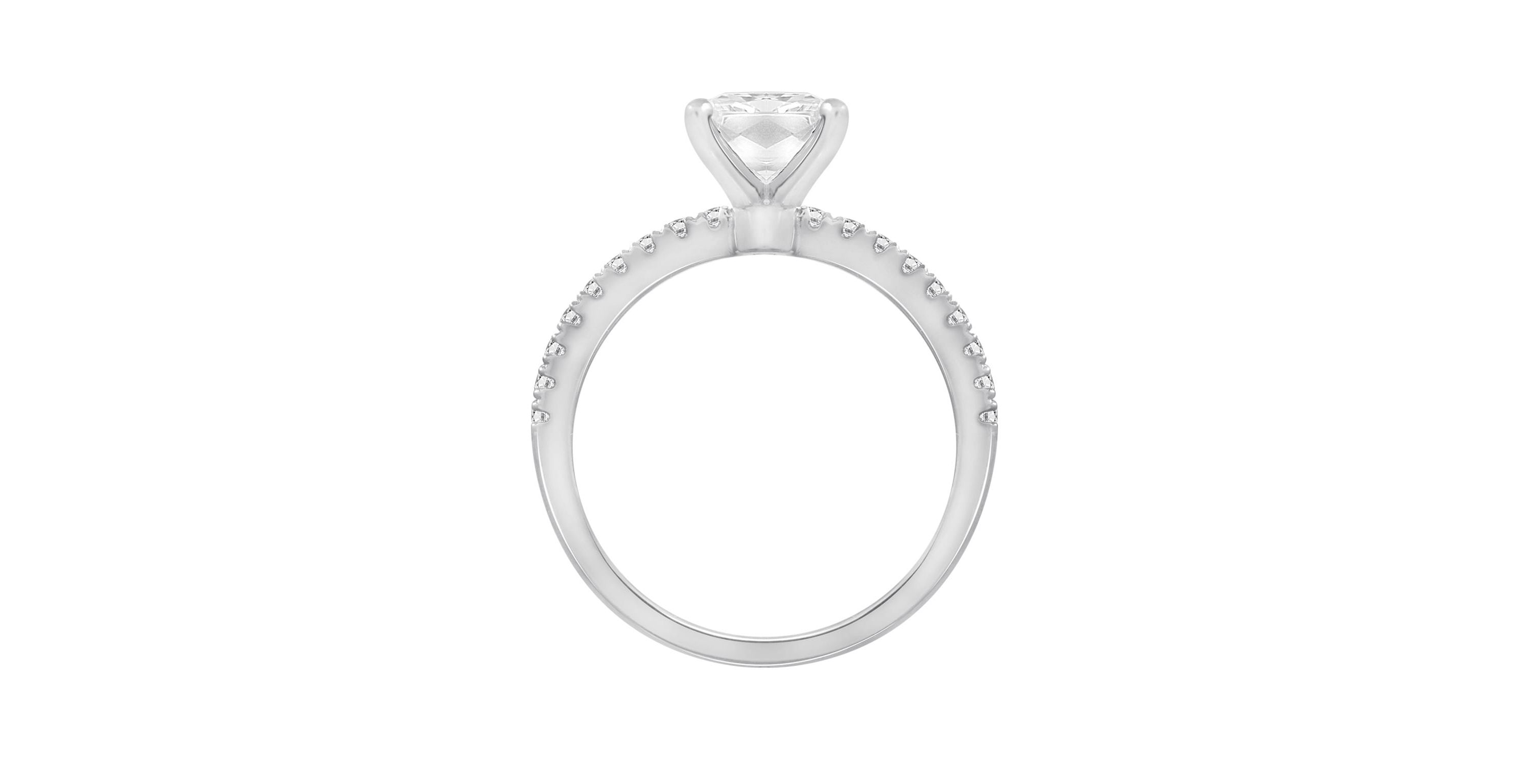 Lab Created Platinum Plated Silver 3 Carat Emerald Choice of Cut Bridal Ring (10)