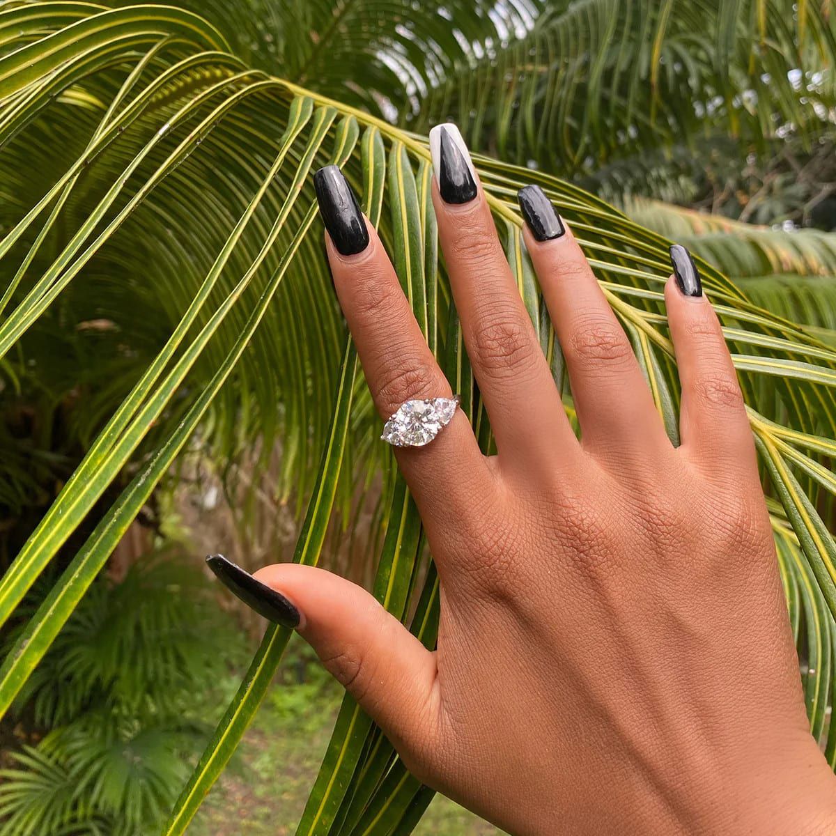 Lab Created Platinum plated Sterling Silver Cushion cut Cubic Zirconia Ring, Size 6