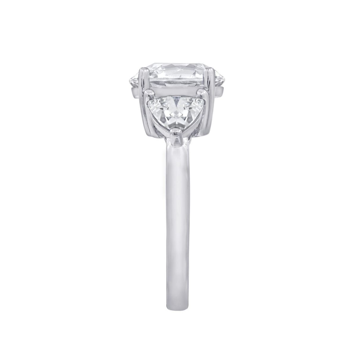 Lab Created Platinum plated Sterling Silver Cushion cut Cubic Zirconia Ring, Size 8