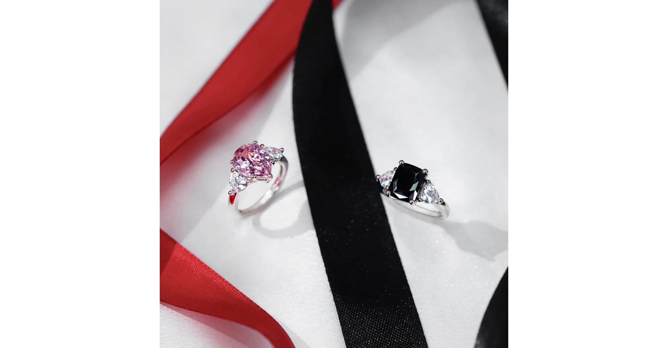 Lab Created DIAMONBLISS Platinum plated Sterling Silver Black Emerald Cubic Zirconia Ring, Size 7