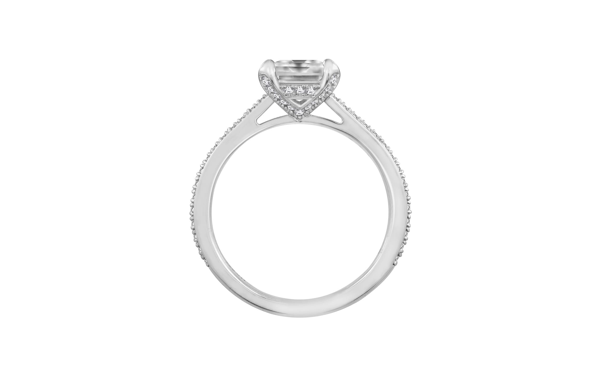 Lab Created Diamonbliss Platinum Plated Silver Classic Emerald Cut Cubic Zirconia Cocktail Ring (9)