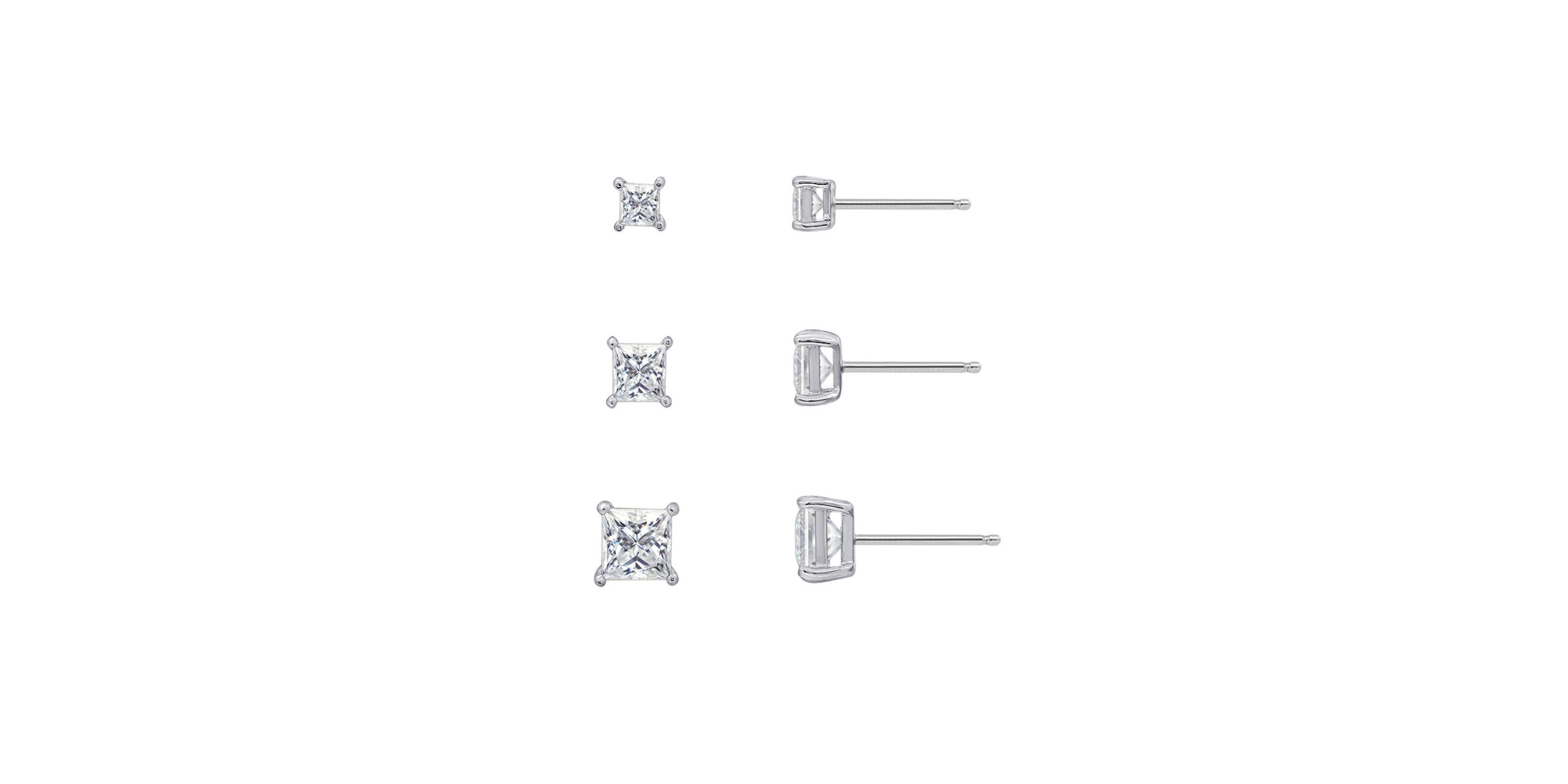 Sterling Silver Stud Earrings Set