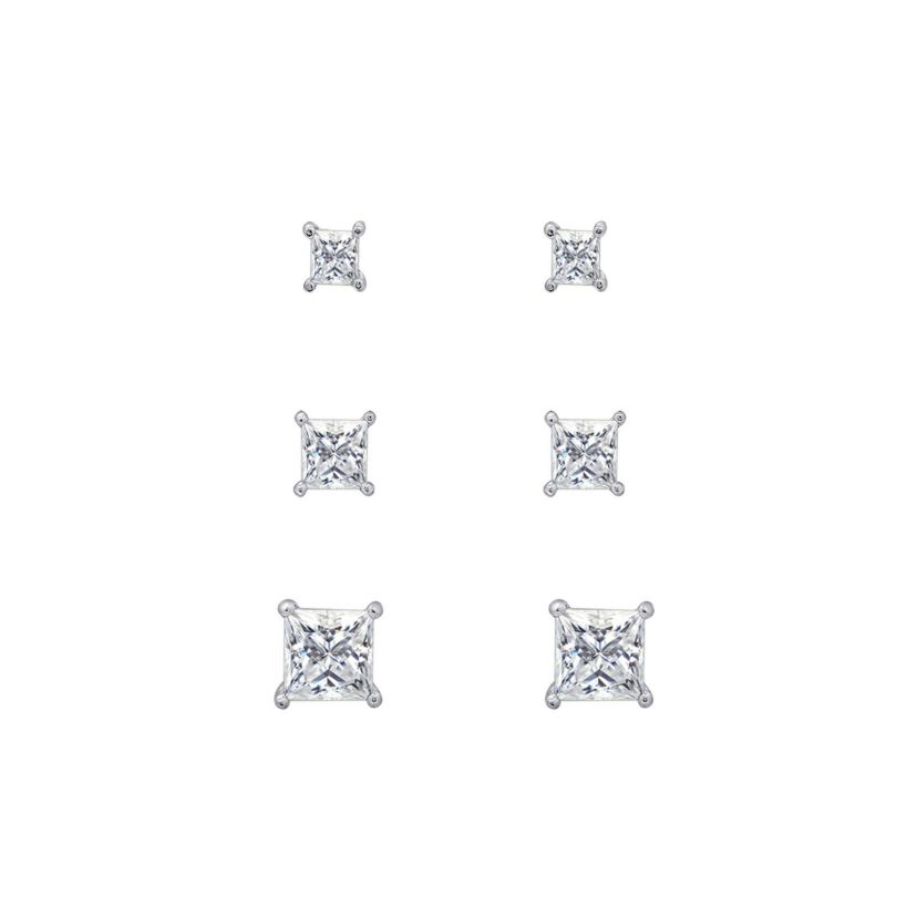 Sterling Silver Stud Earrings Set