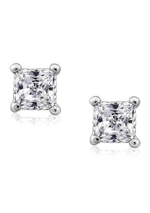 KIERA Rhodium Plated Sterling Silver 3 Millimeter Cubic