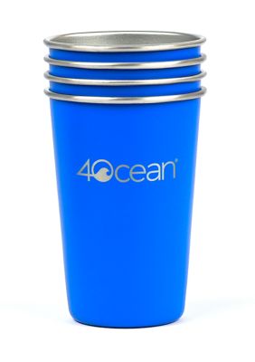 4 OCEAN SET OF 4 STAINLESS CUPS