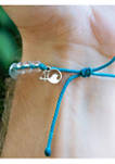 White-Sided Dolphin Beaded Bracelet- Turquoise 