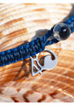  Sperm Whale Braided Bracelet- Navy and Blue 