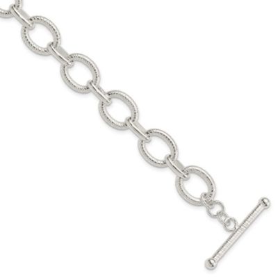 Luxury Giftware by Jere Sterling Silver Polished Fancy Link Necklace