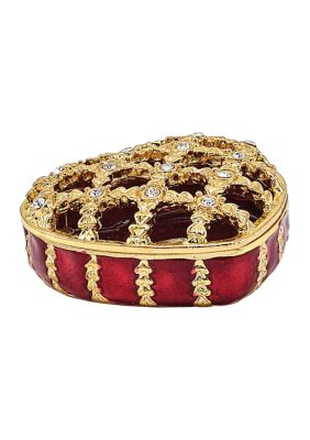 Bejeweled PEEK-A-BOO Decorative Heart Trinket Box