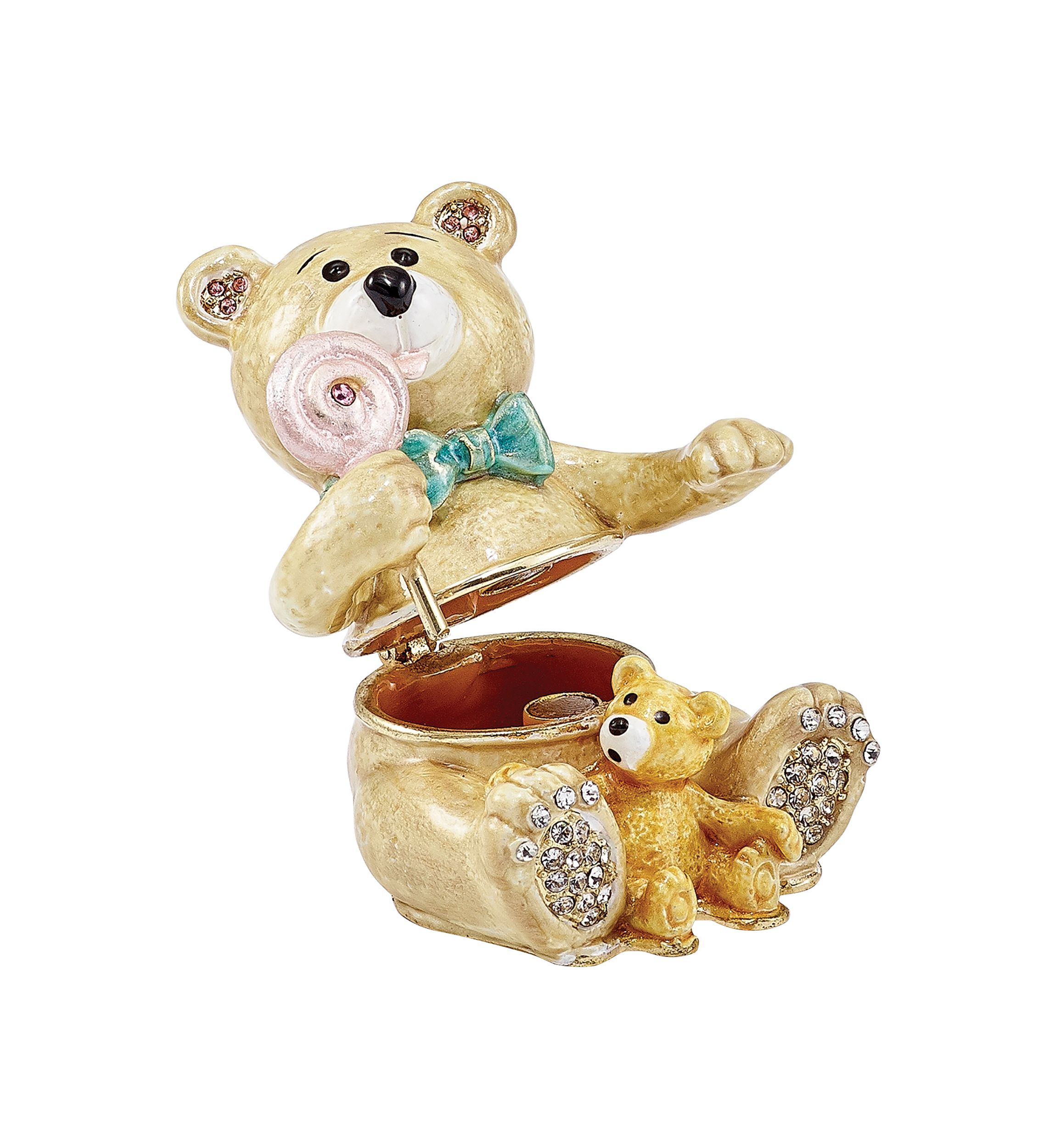 Bejeweled LOLLY BEARS Teddy Bears Trinket Box