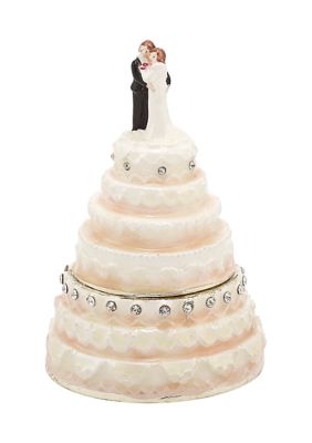 Bejeweled I Do Wedding Cake Trinket Box