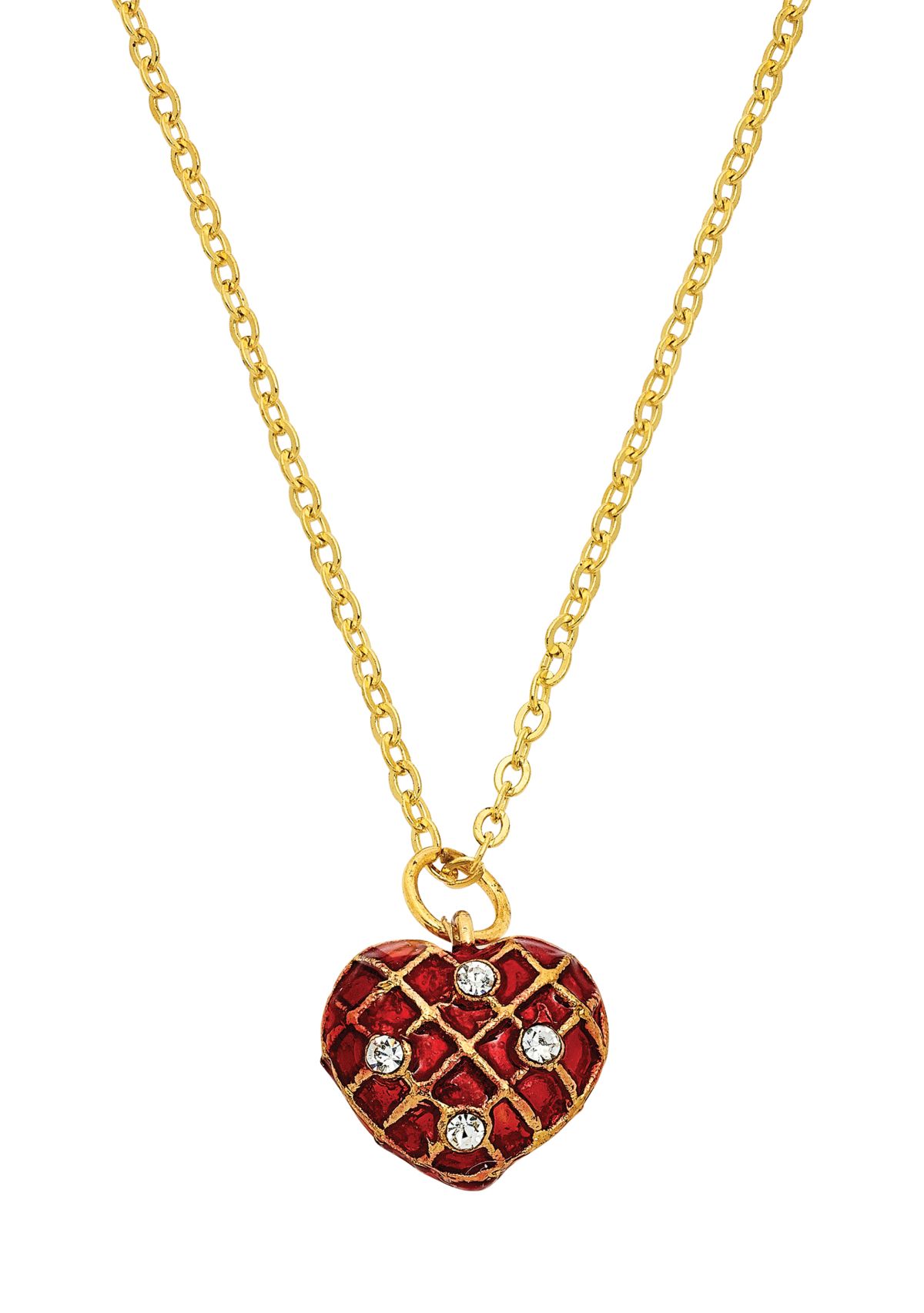 Bejeweled Scarlet Heart Carriage Trinket Box