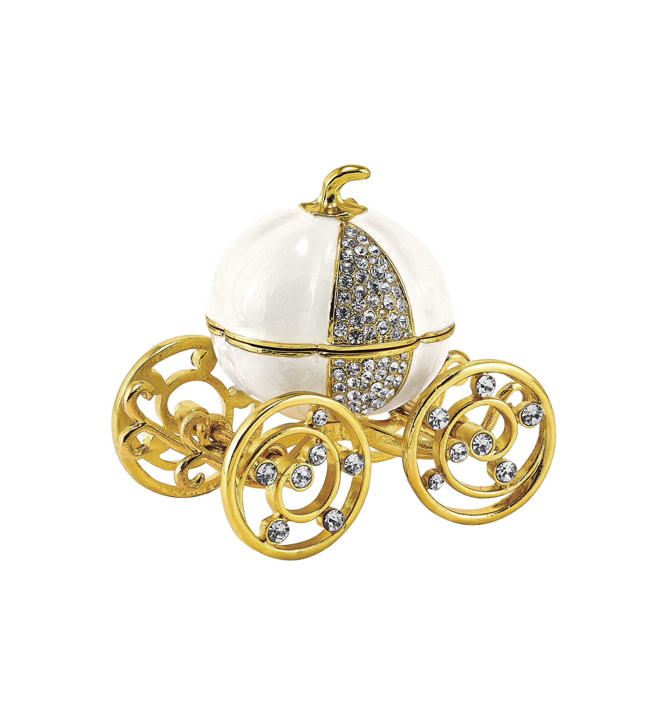 Bejeweled After Midnight Pumpkin Coach Trinket Box
