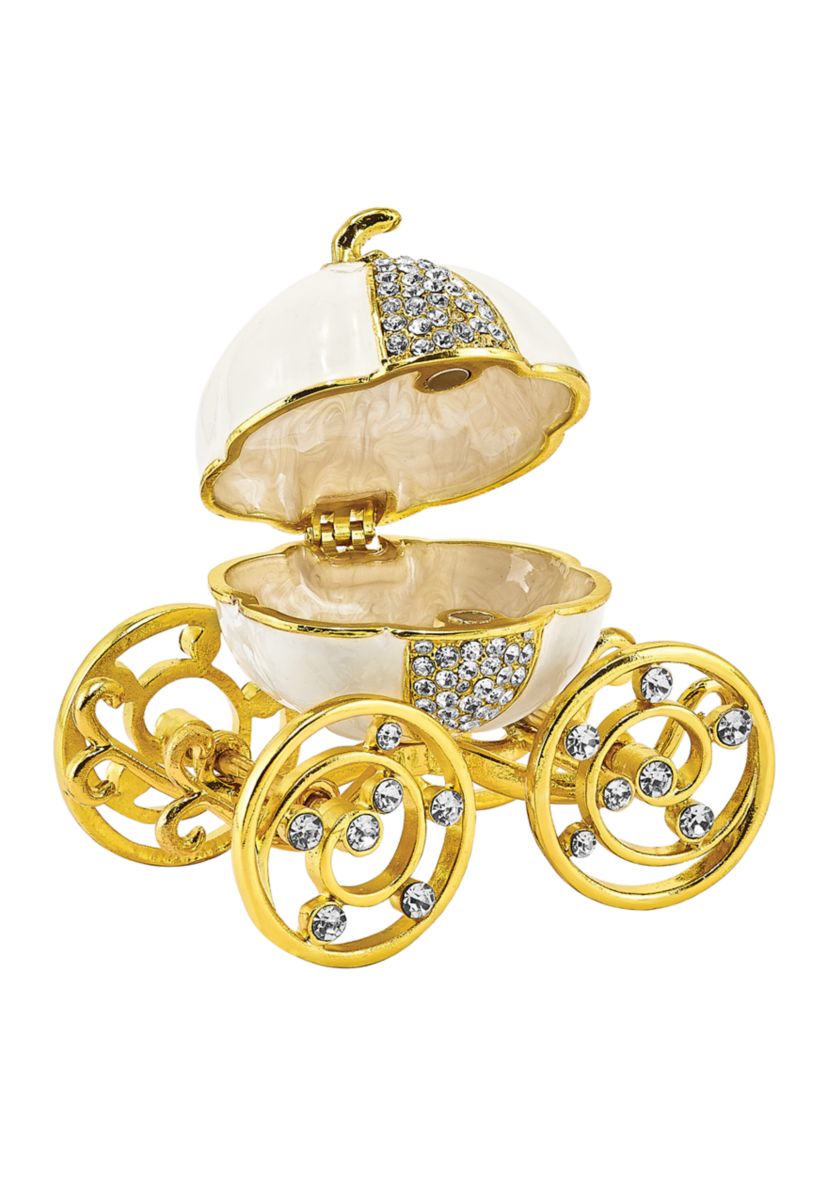 Bejeweled After Midnight Pumpkin Coach Trinket Box