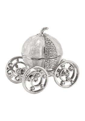Luxury Giftware by Jere Bejeweled Ever After Pumpkin Coach Trinket Box