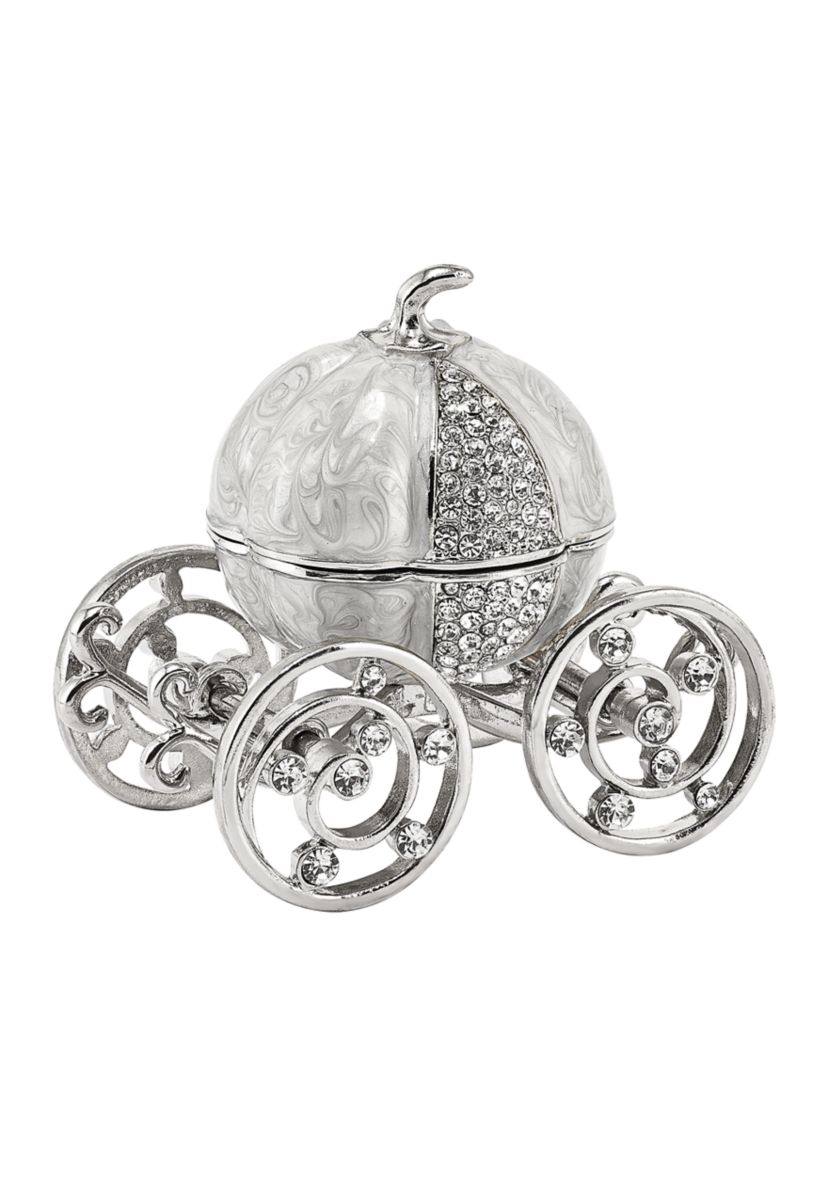 Bejeweled Ever After Pumpkin Coach Trinket Box