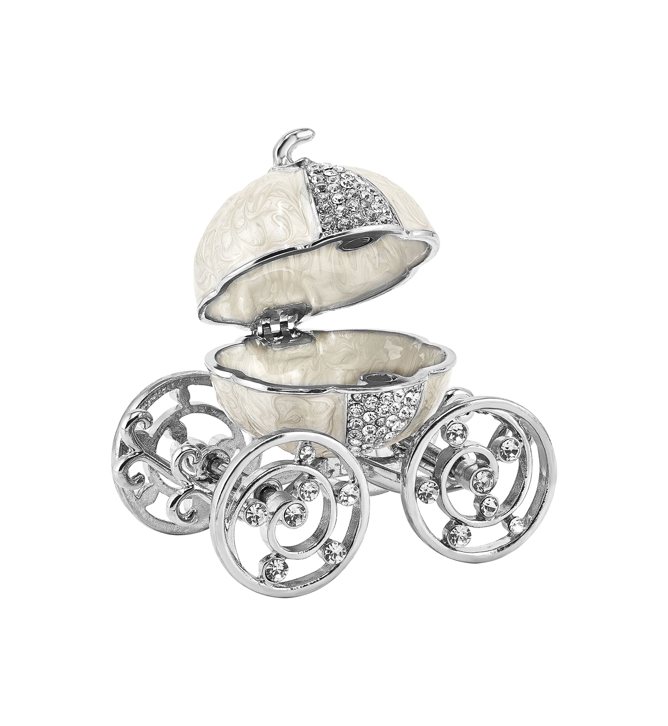 Bejeweled Ever After Pumpkin Coach Trinket Box