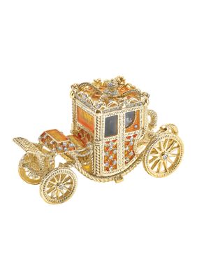 Luxury Giftware by Jere Bejeweled Imperial Golden Carriage Trinket Box
