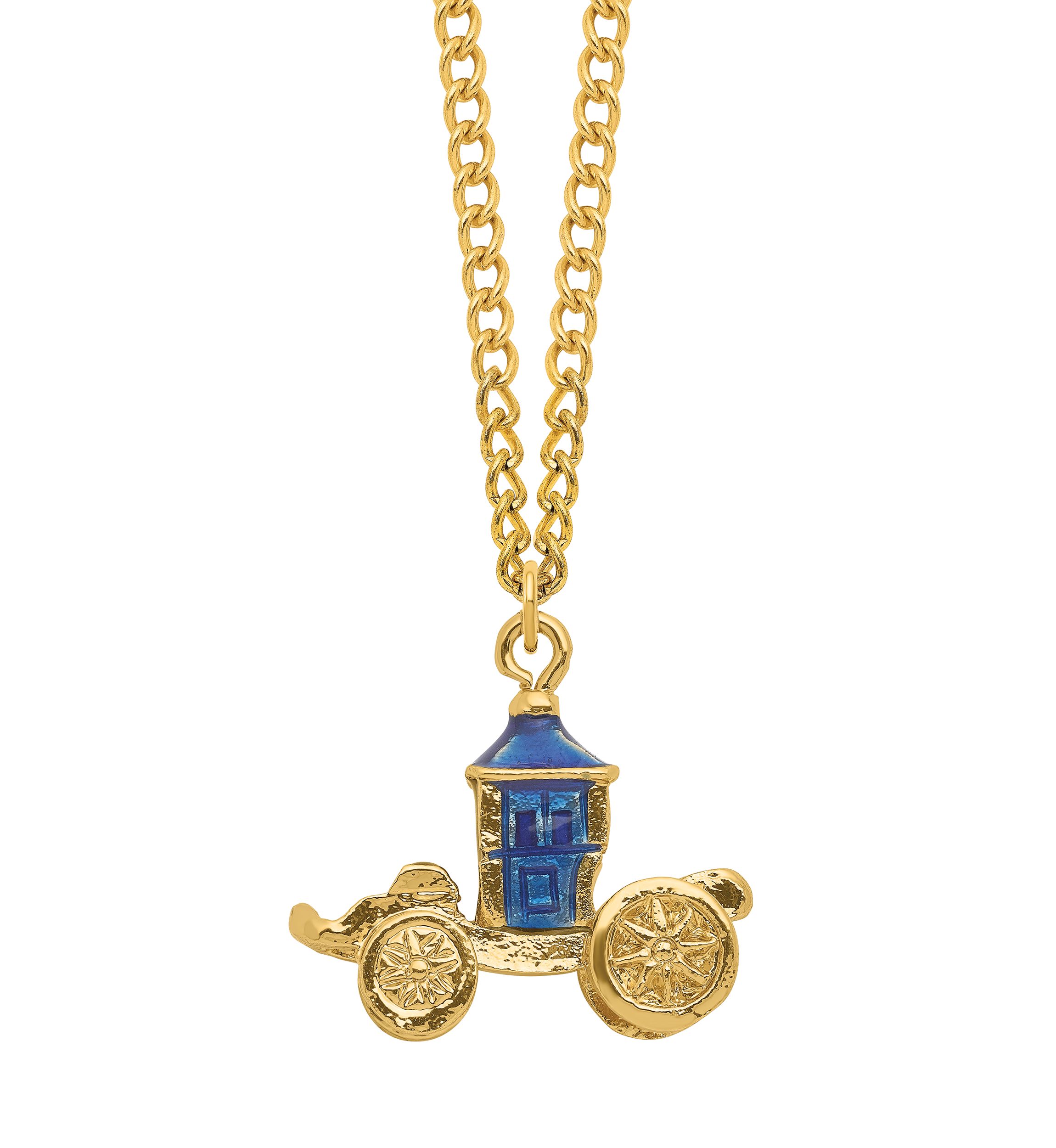 Bejeweled Royal Blue Carriage Trinket Box