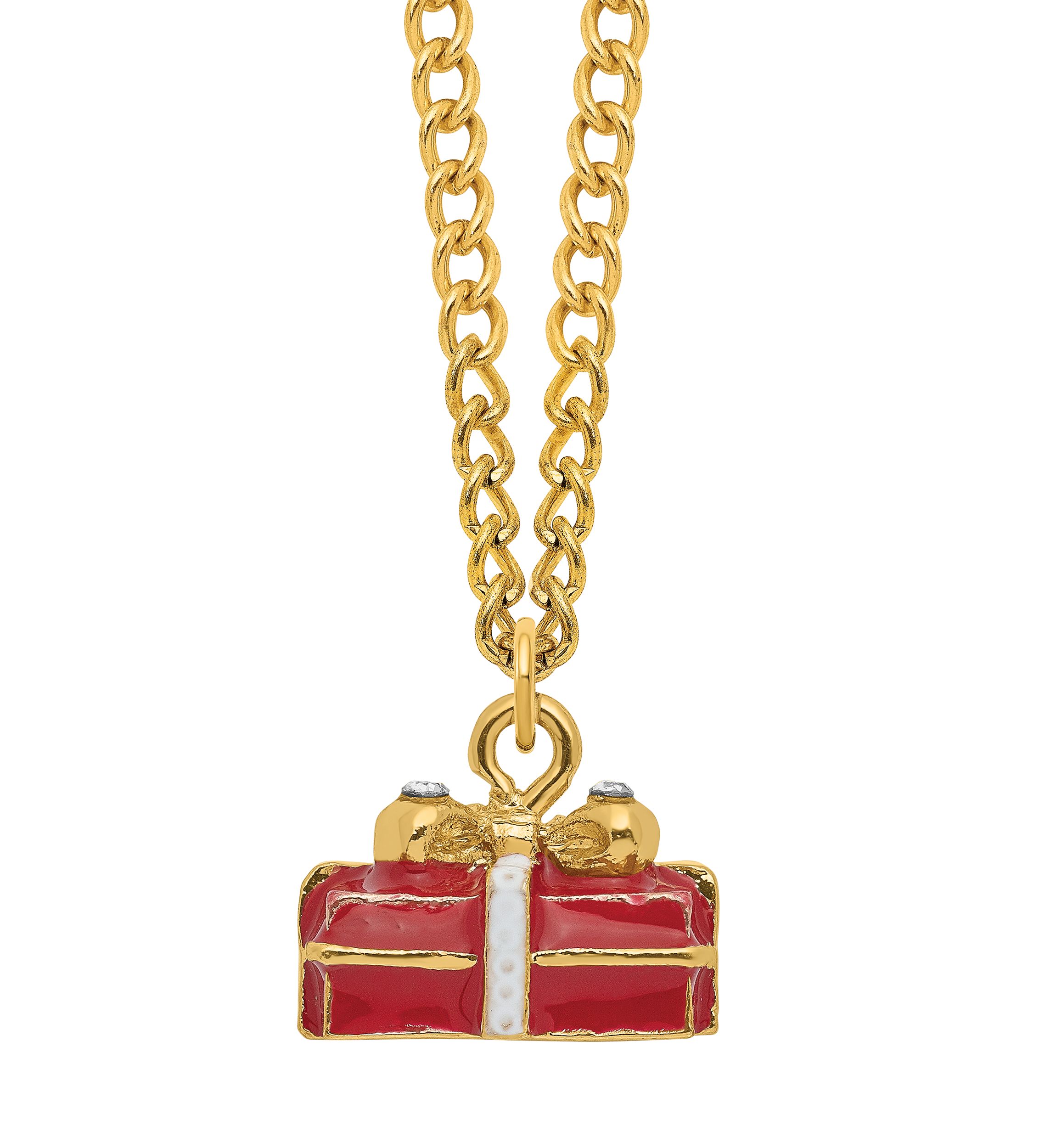 Bejeweled Desire Red Gift Box with Ring Pad Trinket Box