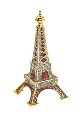 Bejeweled Paris Eiffel Tower Ring Holder Trinket Box