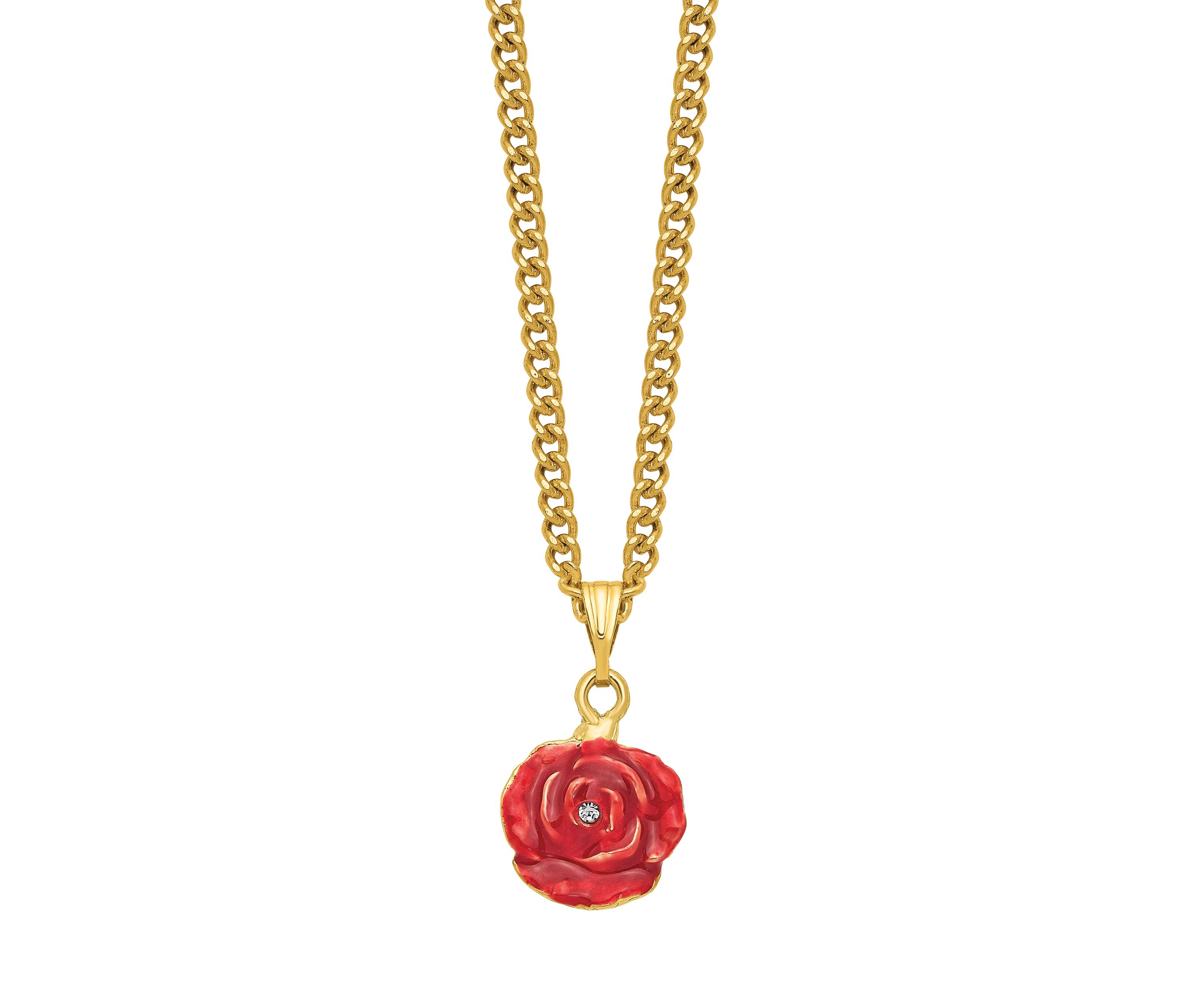 Bejeweled Rosa Red Rose with Ring Pad Trinket Box