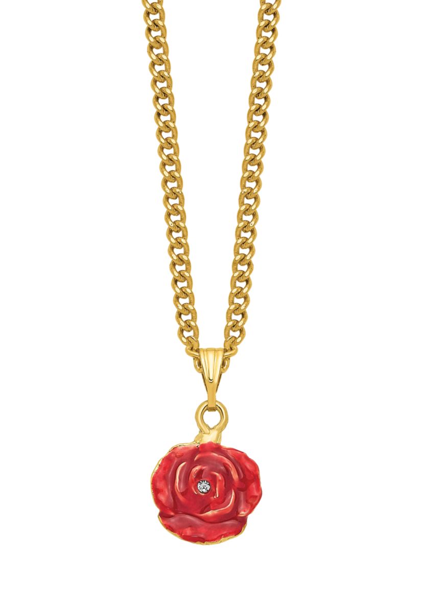 Bejeweled Rosa Red Rose with Ring Pad Trinket Box