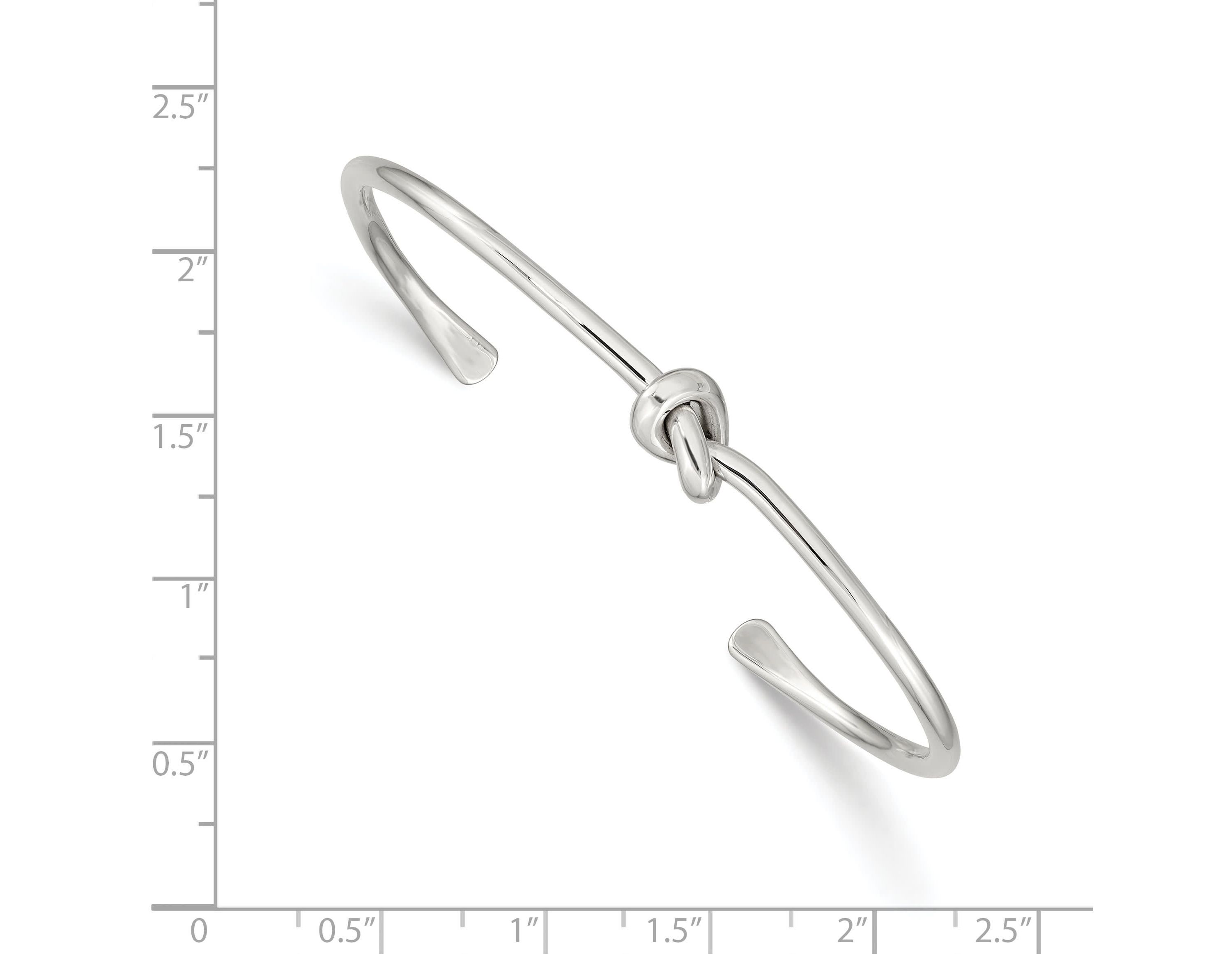 Sterling Silver Polished Knot Bangle