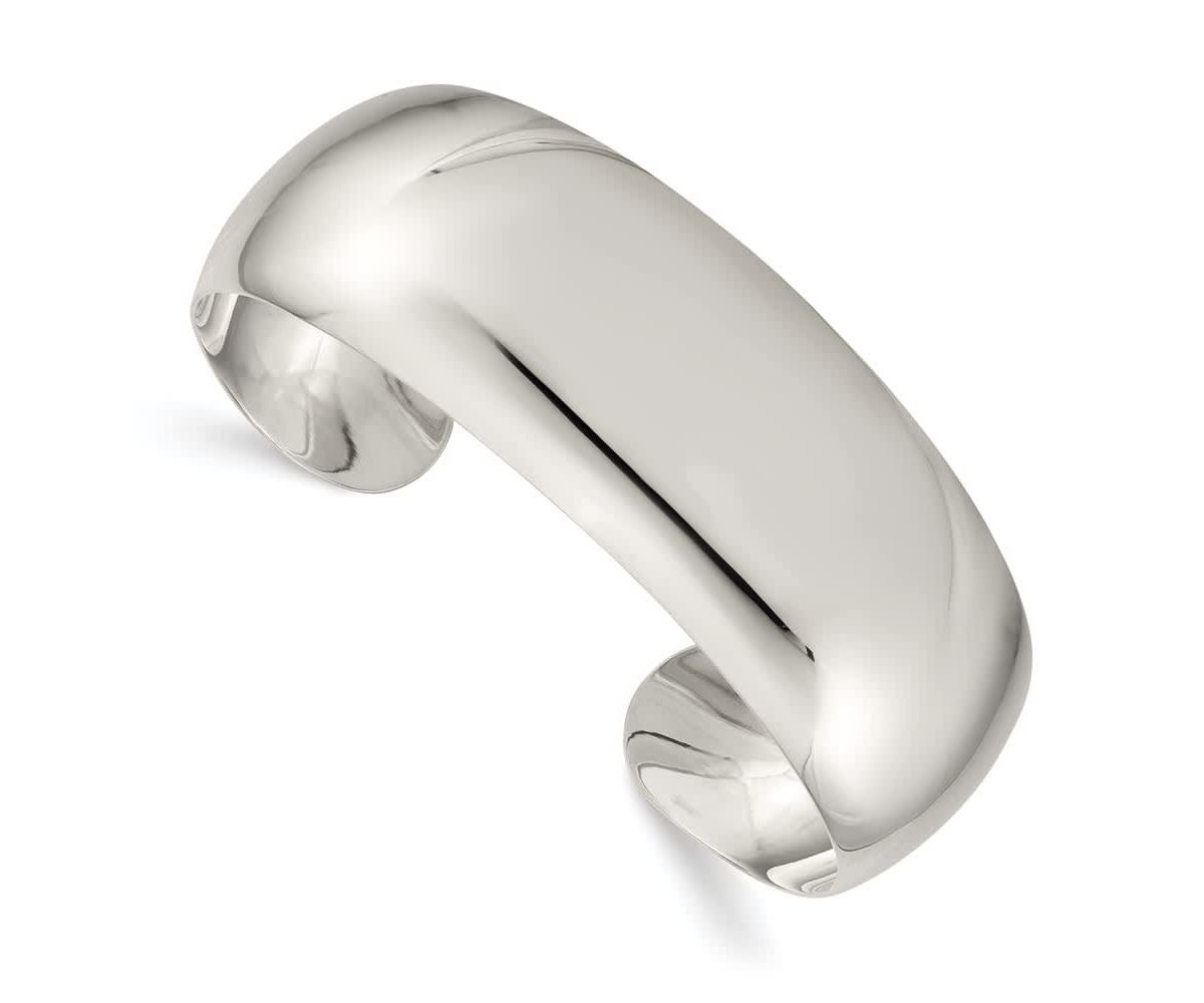 Sterling Silver 21mm Cuff Bangle