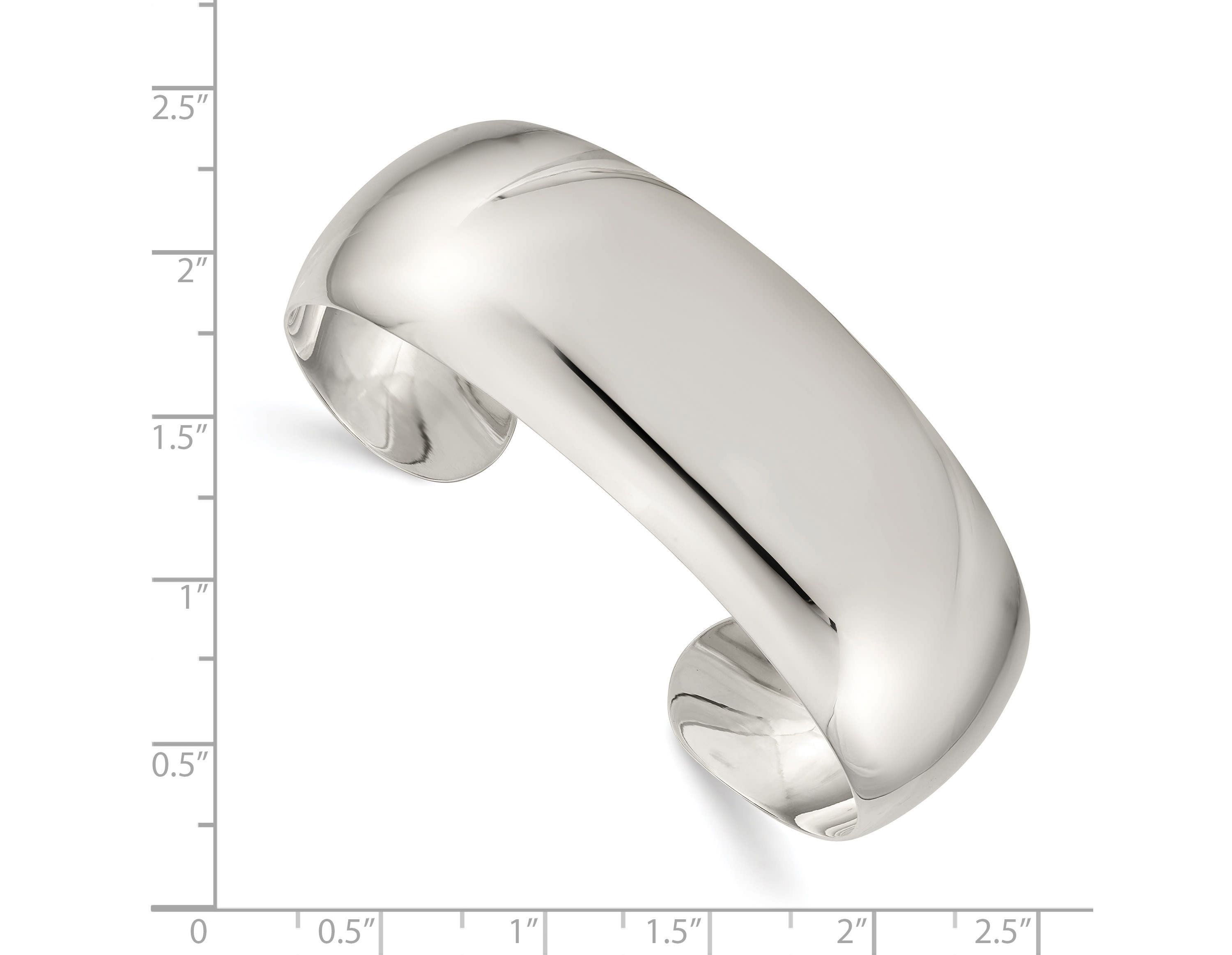 Sterling Silver 21mm Cuff Bangle