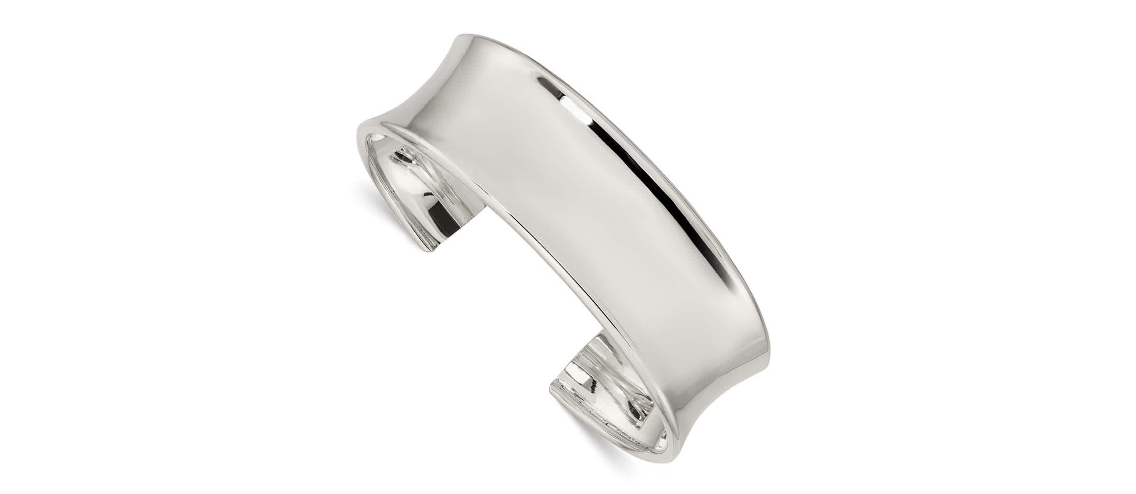 Sterling Silver 20mm Cuff Bangle Bracelet