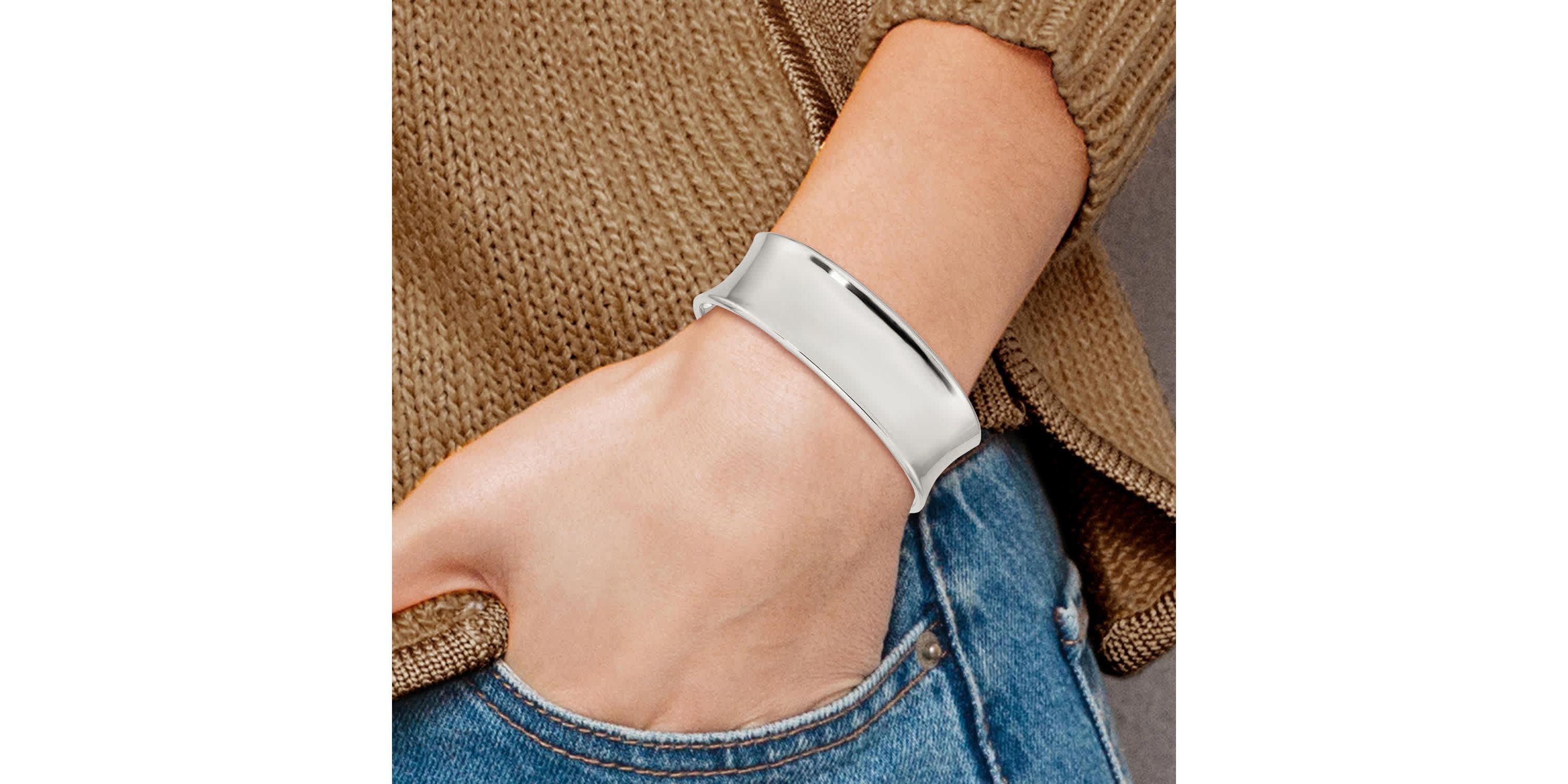 Sterling Silver 20mm Cuff Bangle Bracelet