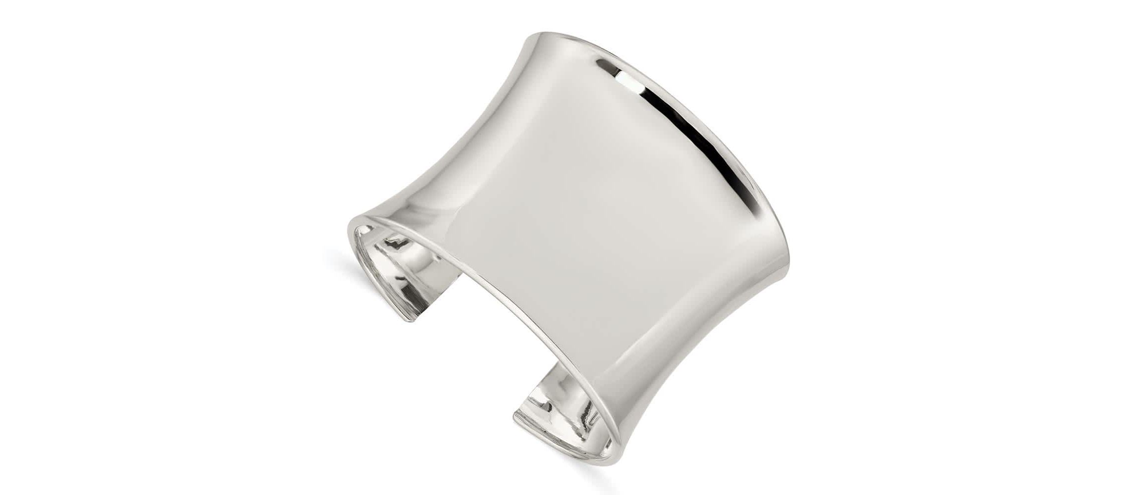 Sterling Silver 50mm Cuff Bangle Bracelet