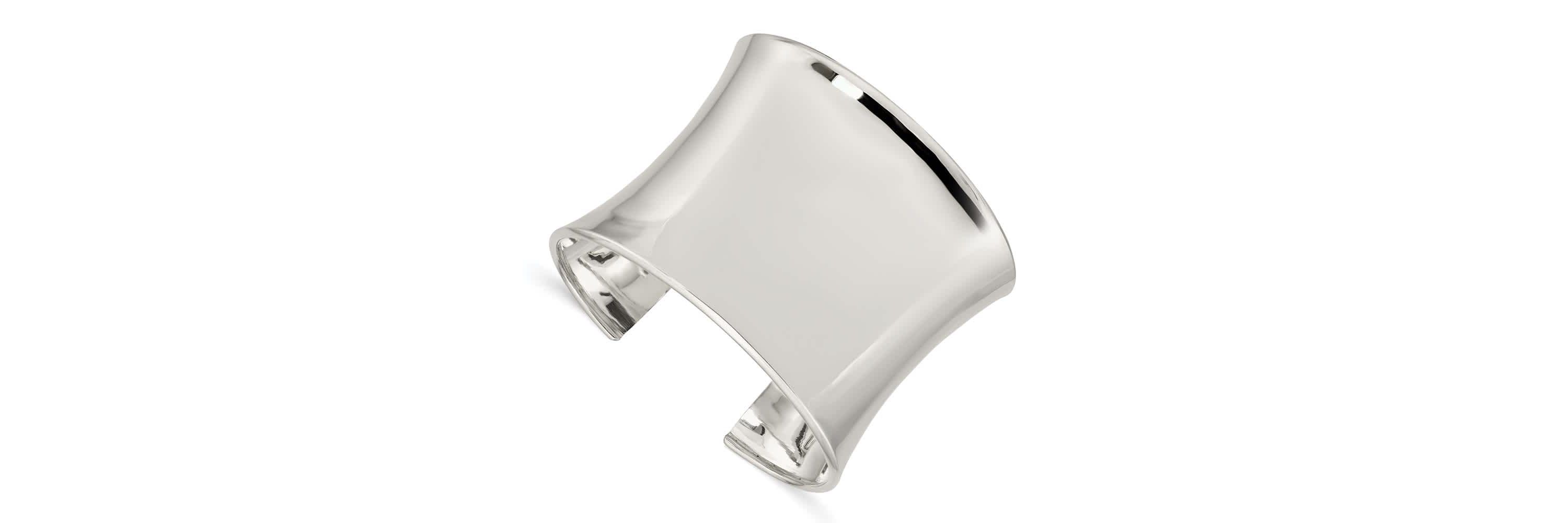 Sterling Silver 50mm Cuff Bangle Bracelet