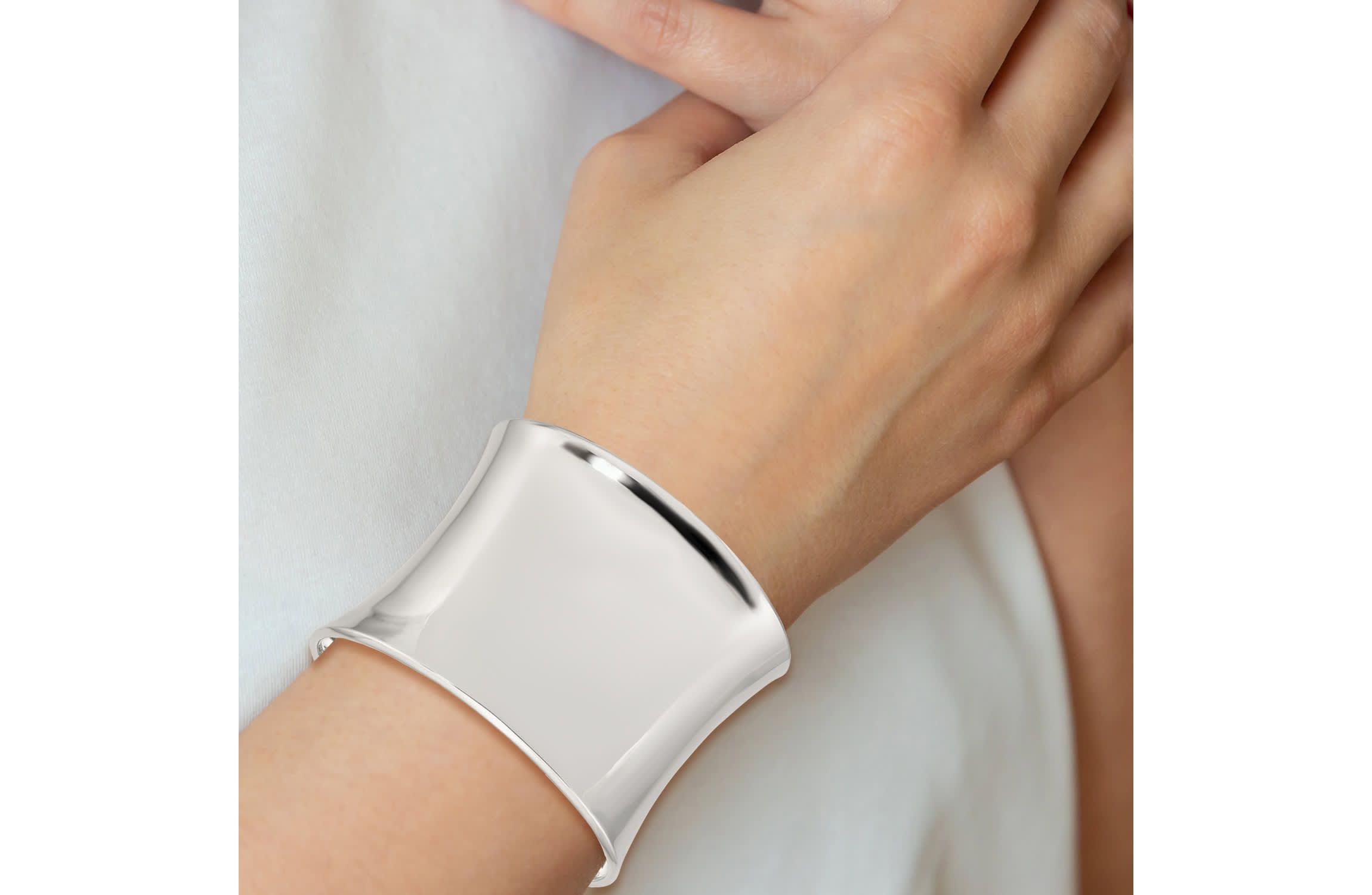 Sterling Silver 50mm Cuff Bangle Bracelet